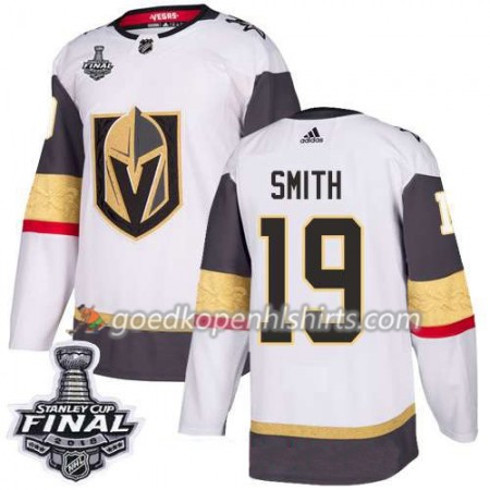 Vegas Golden Knights Reilly Smith 19 2018 Stanley Cup Final Patch Adidas Wit Authentic Shirt - Mannen